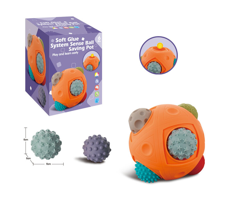 Baby Montessori miękkie gumowe zabawki palec Brian ćwiczenia, oszczędzaj, ale nie przyjmij systemowego rozsądku piłka oszczędzająca doniczkę dla dzieci