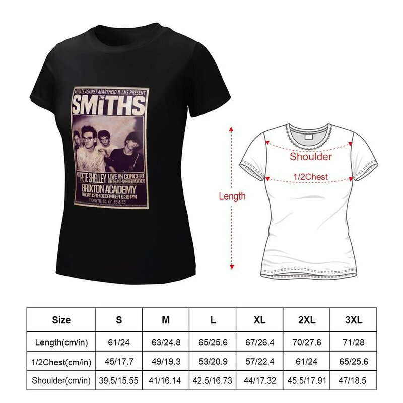 The Smiths-Camiseta de concierto Final para mujer, ropa recortada, camisetas blancas para mujer 1986