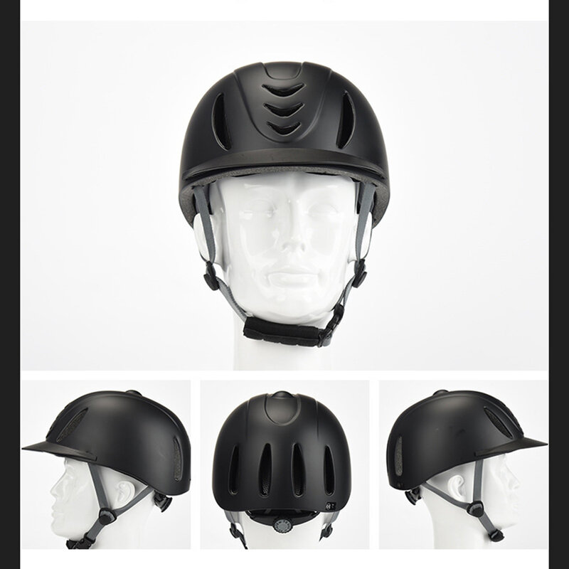 Cascos de cabeza de caballo, casco ecuestre, gorra de carreras de caballos, deportes, negro 1