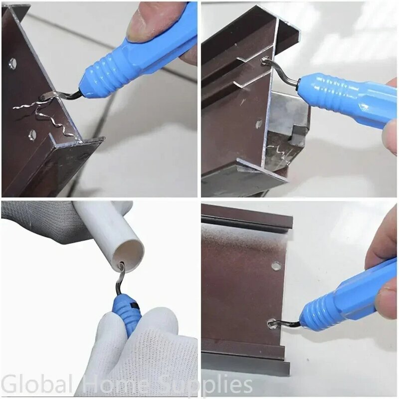 Deburring Hand Tool Kit, removedor de rebarbas, facas, uma lâmina para madeira, plástico, alumínio, cobre e aço