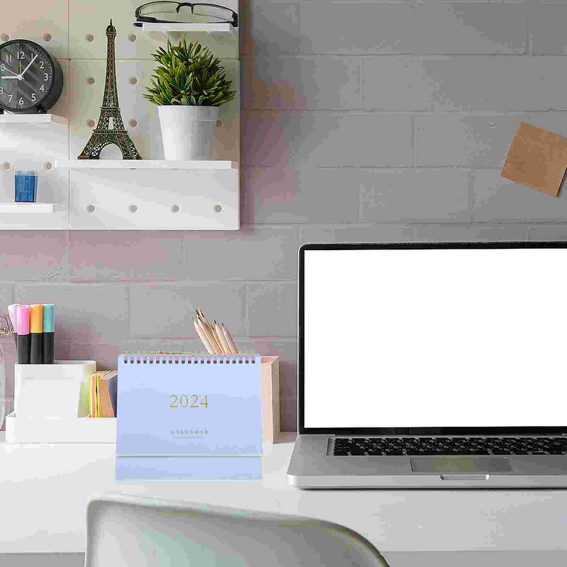 Desk Calendar Material de escritório, Uso diário Table Decor, Delicate Desktop Calendar, Programação diária para Home Office e Escola