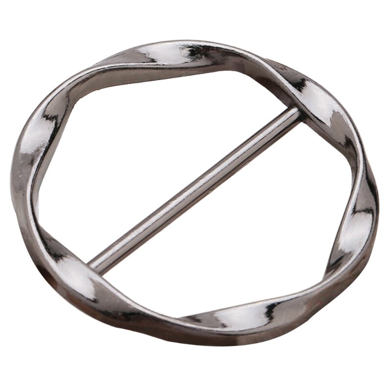 Proste wielokolorowe szaliki w okrągłym kształcie L5YA klamra metalowy pasek dla dorosłych nastolatków wymiana klamry DIYA klamra do paska