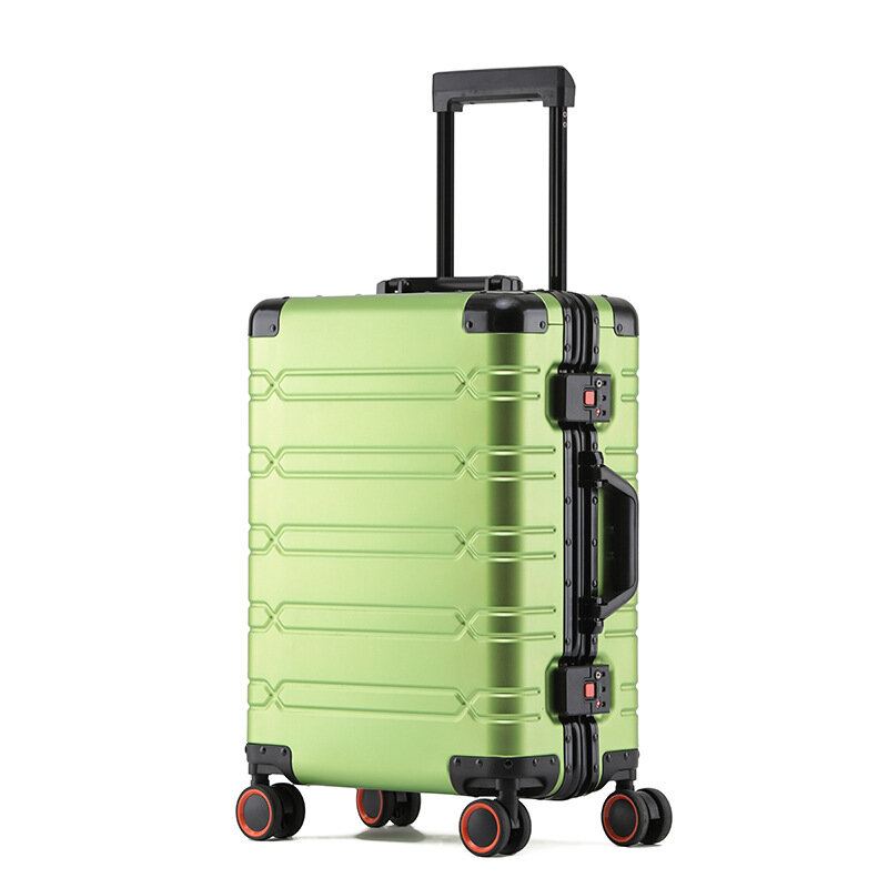 PLUENLI aluminiowa stop magnezu walizka uniwersalna walizka bagażowa na koła