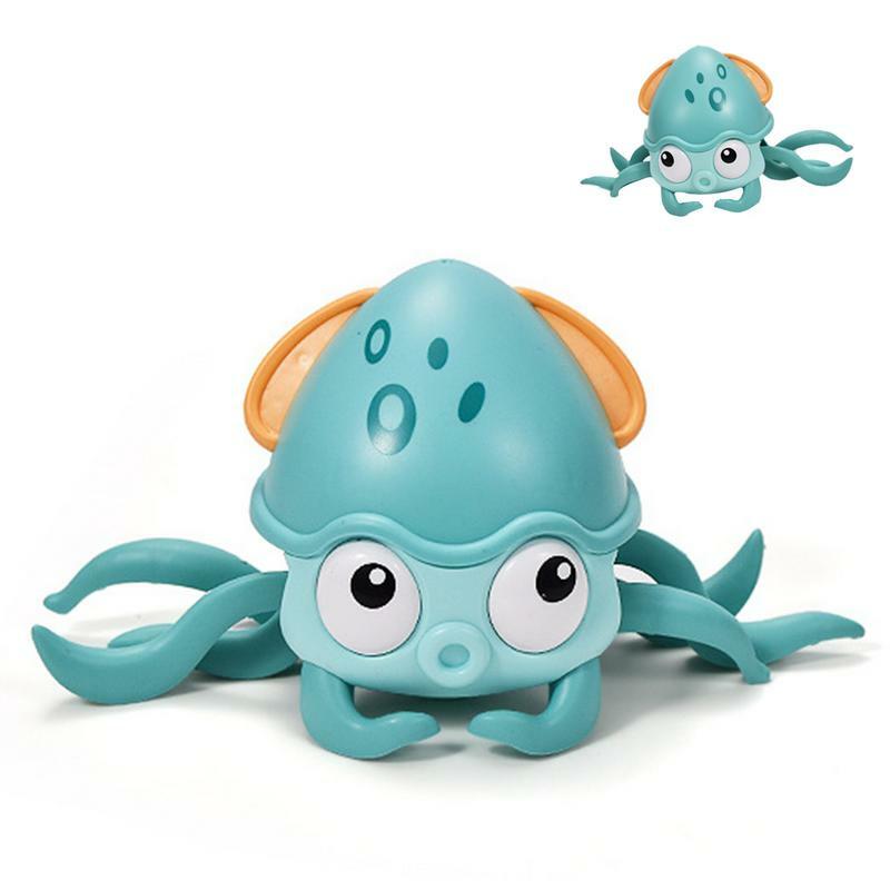 Mainan mandi gurita gurita, mainan mandi bayi bergerak, mainan bak mandi gurita dengan musik dan lampu LED, mainan jalan merangkak
