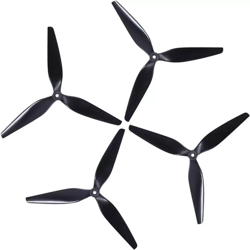 4pcs HQ Macroquad Prop 10X5X3 / 9X5X3 1050/9050 10 inch / 9inch 3 blade / tri-blade Black-carbon Reinforced nylon propeller