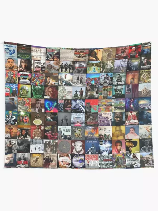 Rap Music Albums Tapestry for Bedroom, Mural de Parede