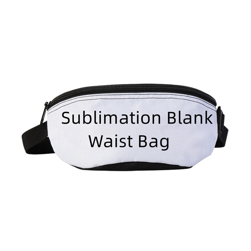 Sublimation Blank Sport Waist Bag Outdoors Running Fanny Pack for Women and Men with Adjustable Strap Traveling Purse