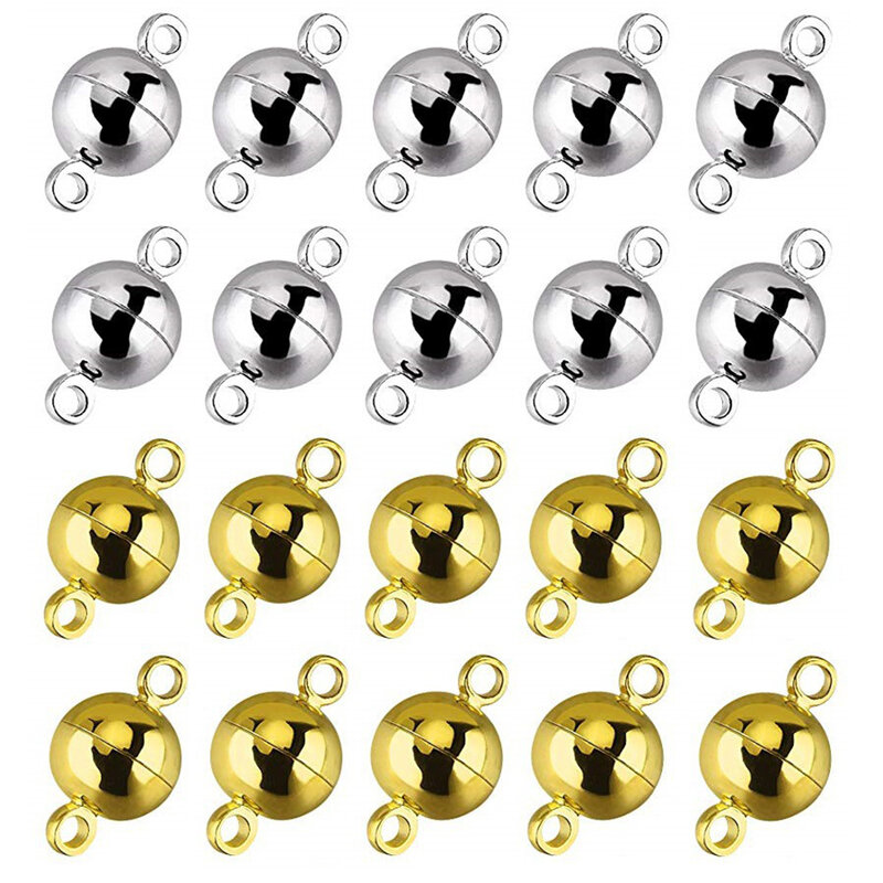20pieces Bracelet Necklace Clasps Easy-To Magnetic Clasps For Necklace Clasp Connectors Wide Range