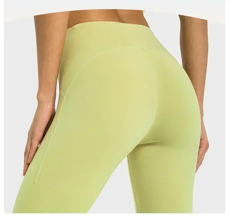 Cytrynowe legginsy do jogi siłownia spodnie sportowe z wysokim stanem odzież do biegania do tenisa spodnie treningowe odzież sportowa