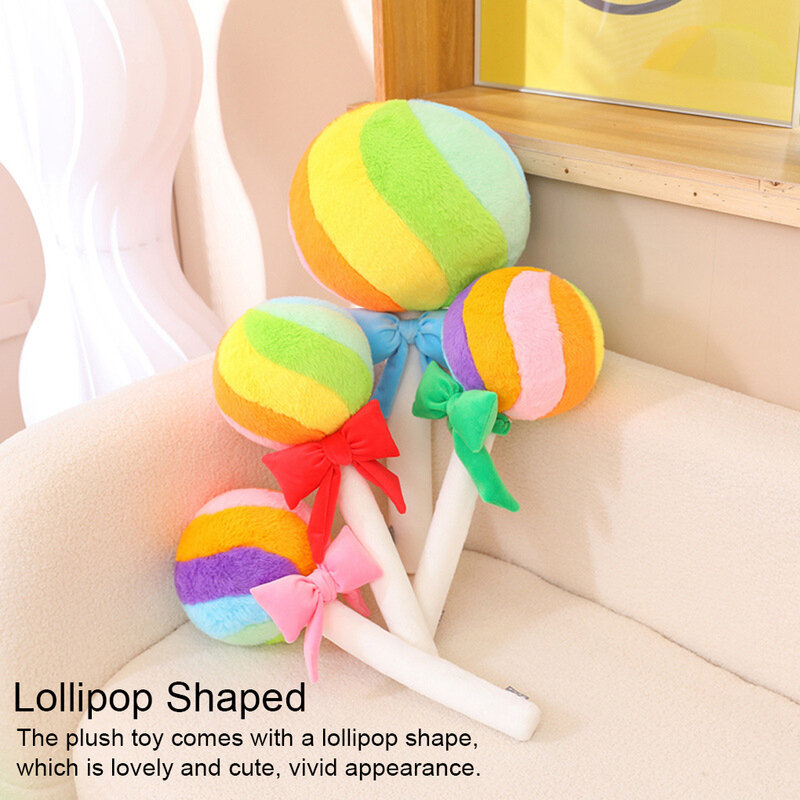 Color Lollipop Plush Toy Stuffed Candy Doll Girl Bedroom Cushion Funny Game Props Pillow Birthday Gift