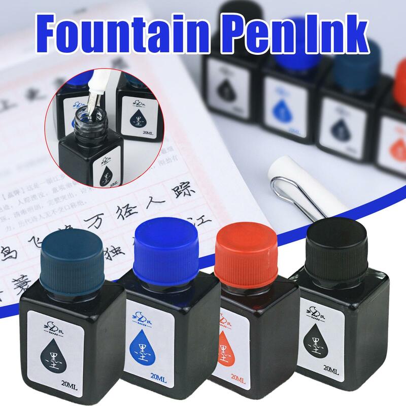 20ml Fountain Pen Ink Dip Pen Ink Bottle Blue Ink Refilling Available Station Ink Art Students Inks Sac Calligraphy Writing T2C6