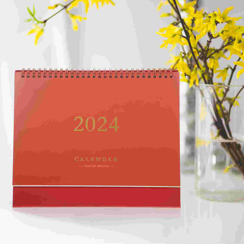Whiteboard-Kalender 2023-2024 stehender Flip monatlicher Desktop-Kalender vom Juli Dezember akademisches Jahr stehend weiß