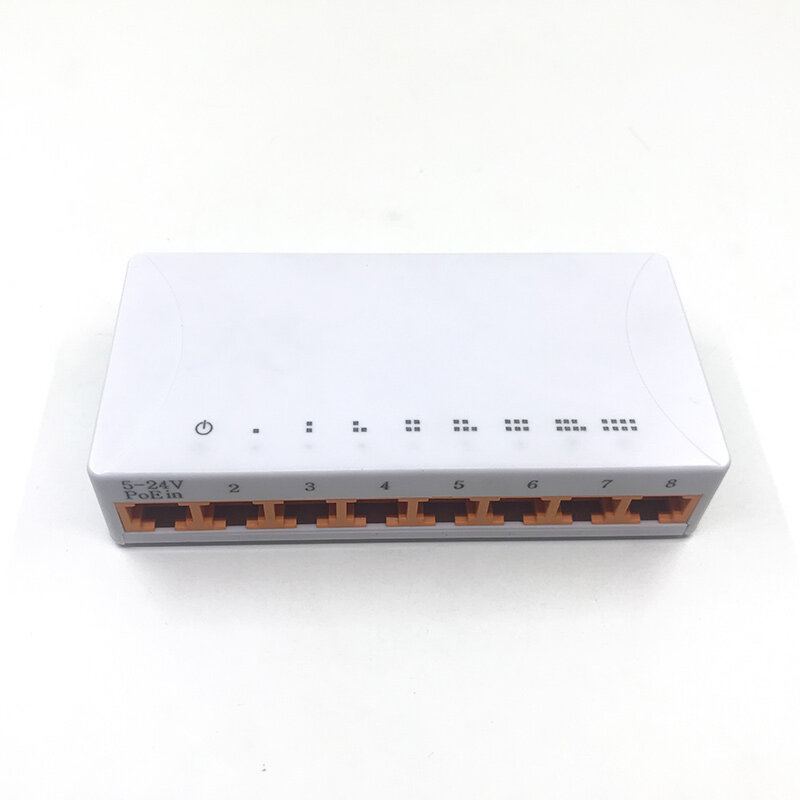 AT 1PCS 100Mbps 8 Ports Mini Fast Ethernet LAN RJ45 Network Switch Switcher Hub VLAN Support HOT SALE