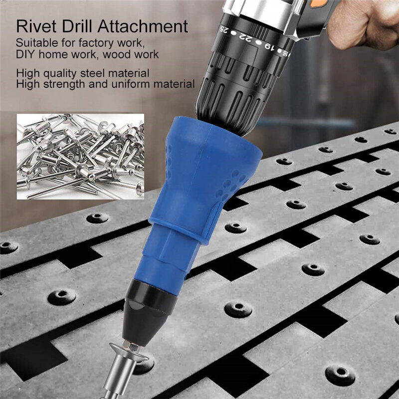 Electric Rivet Nut Gun Pull Drill Riveter Conversion Adapter For Cordless Riveter Nozzle Nut Tool Manual Nail Gun Tools