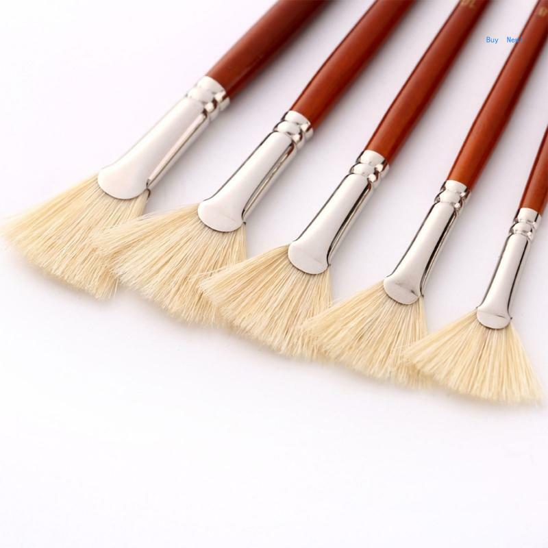 Paint Brushes Set Round and Flat Tips Paintbrushes for Artists, Students