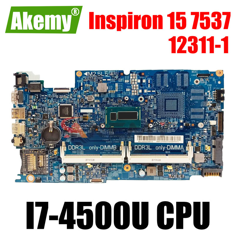 DELL Inspiron 15 7537 노트북 마더 보드 I7-4500U CPU DDR3L DOH50 MB 12311-1 메인 보드 KWC14 CN-043KWC 043KWC