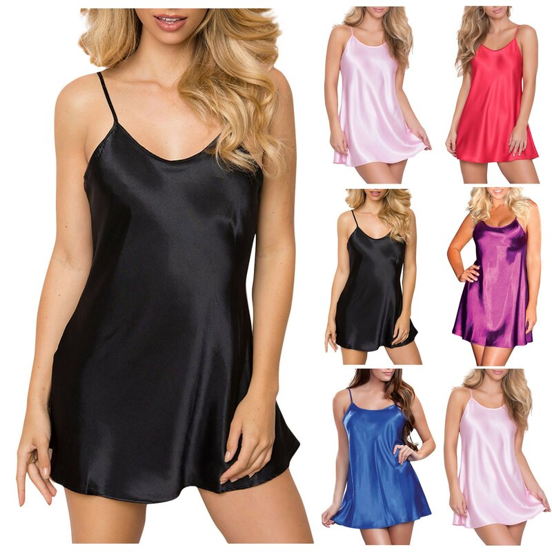 Womens Nighte Dress Plus Lingerie Nightwear Sleepskirt Underwear Silk Sleepwear Lace Vintage Pajamas Sleepwear Women Night Dress