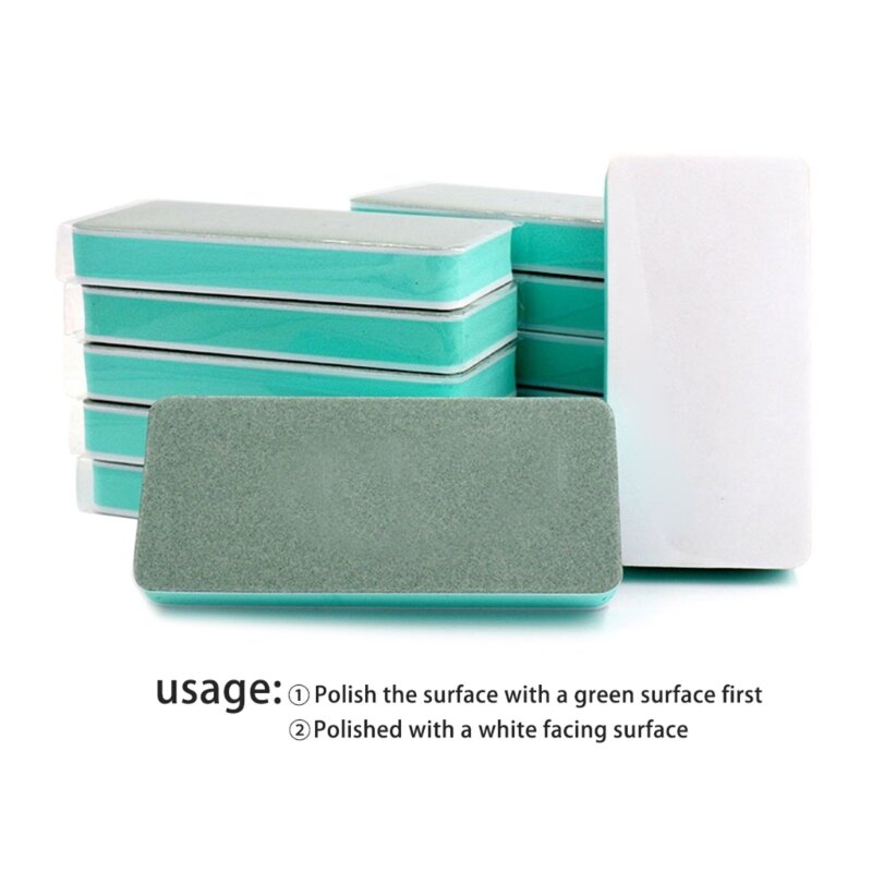 Серебряный полировальный блок для полировки ювелирных изделий, двухсторонний инструмент для полировки ногтей, шлифовальный R9UF