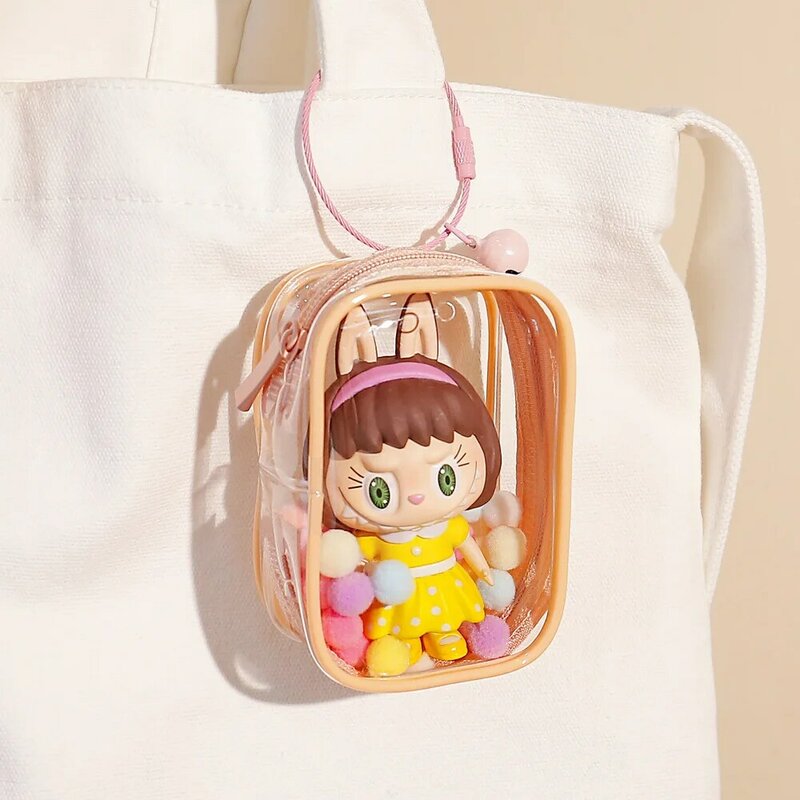 Японская кавайная 10-сантиметровая кукла с сумкой в виде второго элемента аниме прозрачная сумка-Органайзер с подвеской для Мини-куклы
