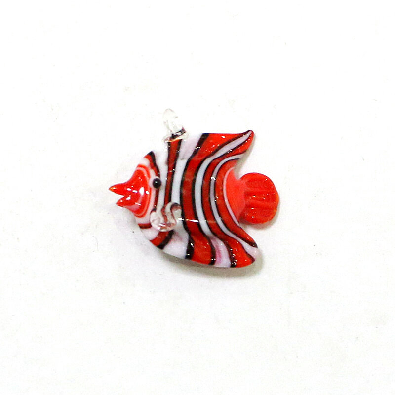 무라노 수제 유리 열대어 미니 피규어 펜던트 수족관 장식, 귀여운 바다 동물, 작은 동상 공예 장식품, 6 개
