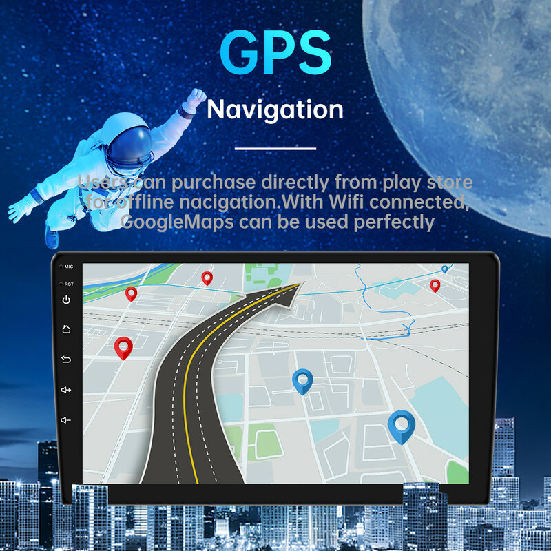 Radio con GPS para coche, reproductor Multimedia con Android 11, 32G, 2 Din, 7 "/9"/10 ", WIFI Universal, Audio, para Hyundai, Nissan, Toyota, Kia