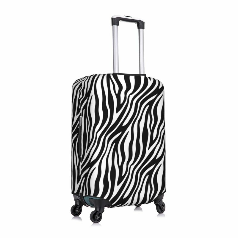 Zebra Pattern Suitcase Cover African Animal Stripes Print Elastic Cruise Trip Protection Luggage Supplies Flight
