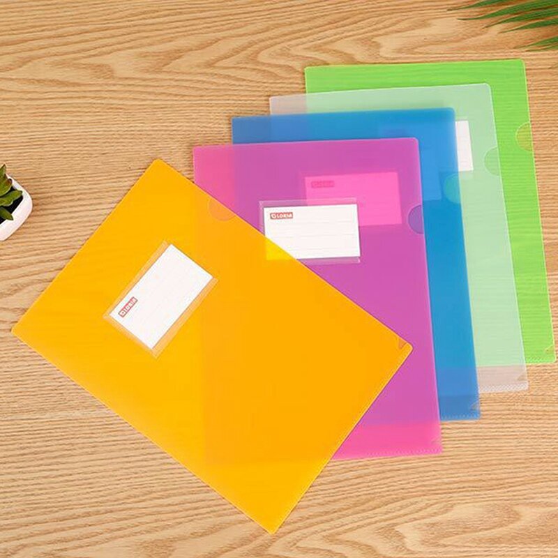 Teczki na dokumenty przezroczyste kolorowe rękawy z kieszeniami na dokumenty typu L Folder arkusz papieru ochraniacze do szkoły biurowej