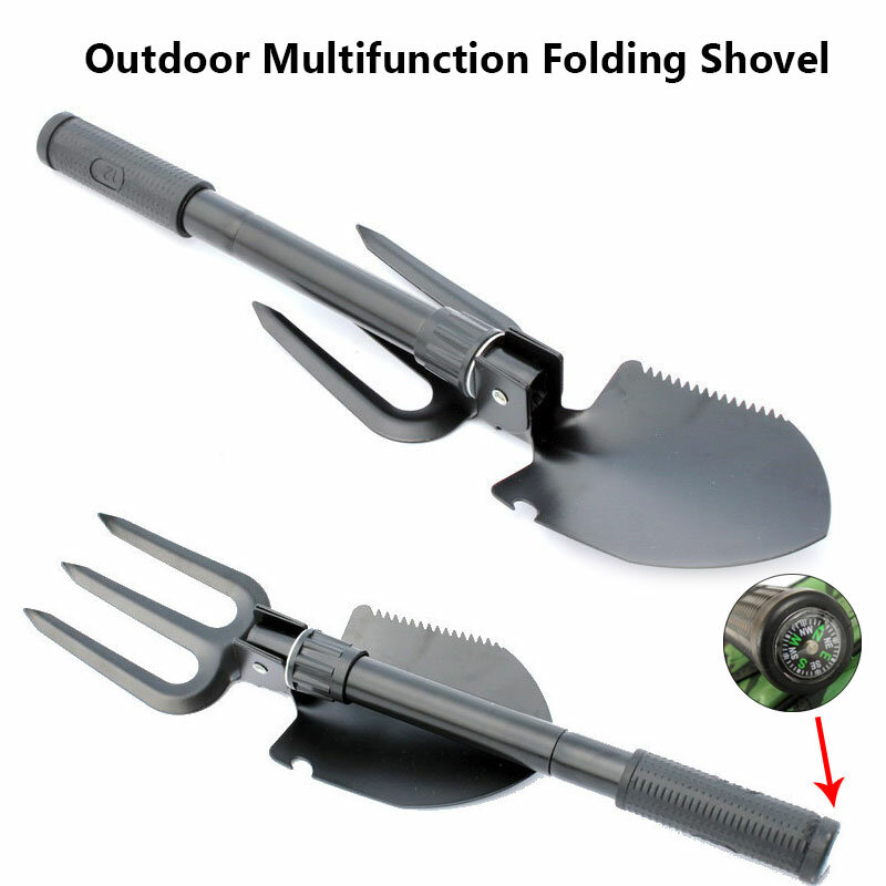 Outdoor Multifunction Portable Folding Shovel Stainless Steel Survival Spade Trowel Garden Camping Tool Garden Tools
