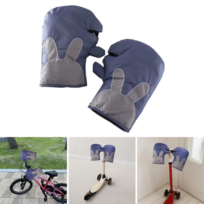 Manoplas gruesas y cálidas para niños y niñas, guantes resistentes viento para montar en bicicleta, envío directo