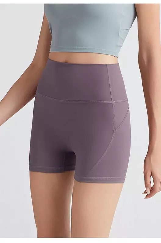 Шорты для йоги в европейском и американском стиле, быстросохнущие облегающие Короткие штаны для бега, без неловкой линии бедер