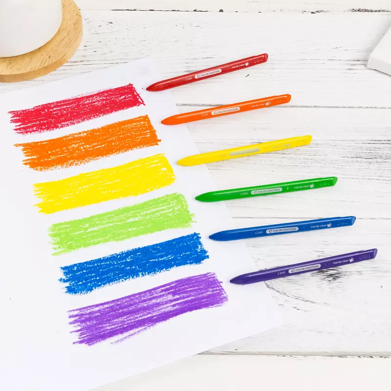 Crayons deli-plásticos para crianças, 12, 18, 24 cores, lavável, não tóxico, lápis de coloração, apagável, cera, limpeza fácil, pintura, presente