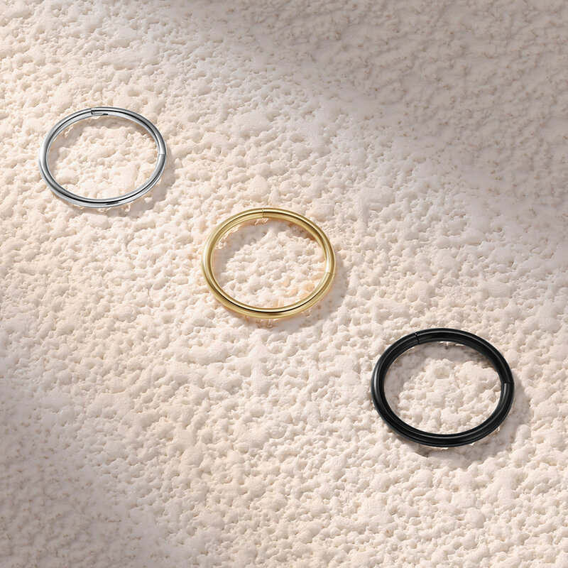Серьги-кольца бесшовные для мужчин и женщин, украшения для пирсинга перегородки, завитка ушной раковины, 10 г, 18 г, 16 г, 2/6 шт.