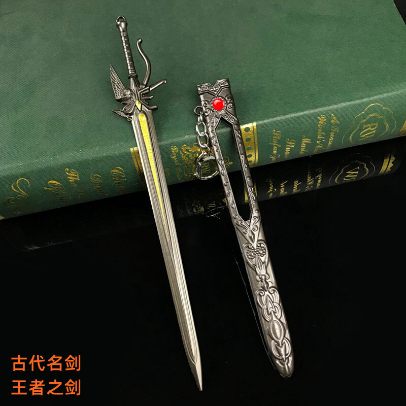 22cm liga abridor de carta espada vermelho gundam herege espada liga arma pingente modelo presente estudante espada coleção
