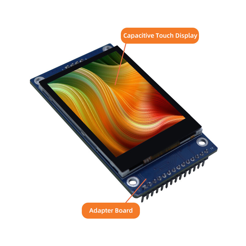 Tampilan LCD TFT IPS 2.4 inci CTP dengan Touch-240x320Resolution kapasitif, ST7789, shi-arduino, STM32, C51 untuk proyek DIY