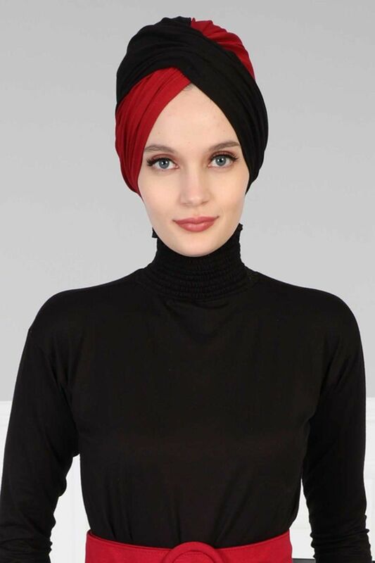 Hijab Bone Dua Warna Hitam