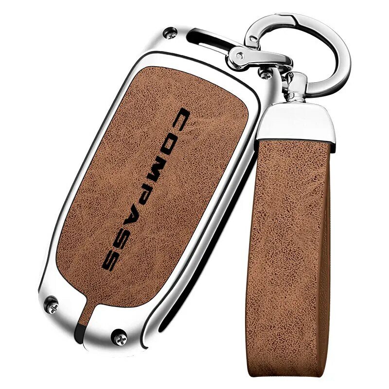 Car-Style Car Key Case For Jeep Compass Remote Control Protector COMPASS Logo For JEEP Car Key Cover Car Accessories