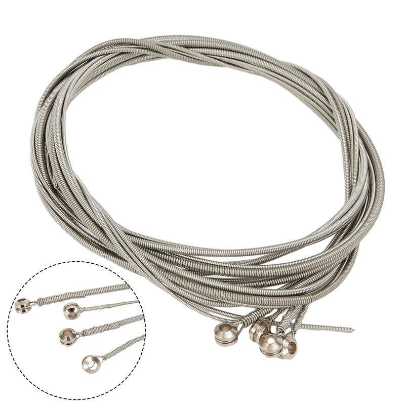 Trwała nowa praktyczna jakość zastępuje struny basowe akcesoria do wymiany stalowy rdzeń węglowego stalowy sznur 1 zestaw