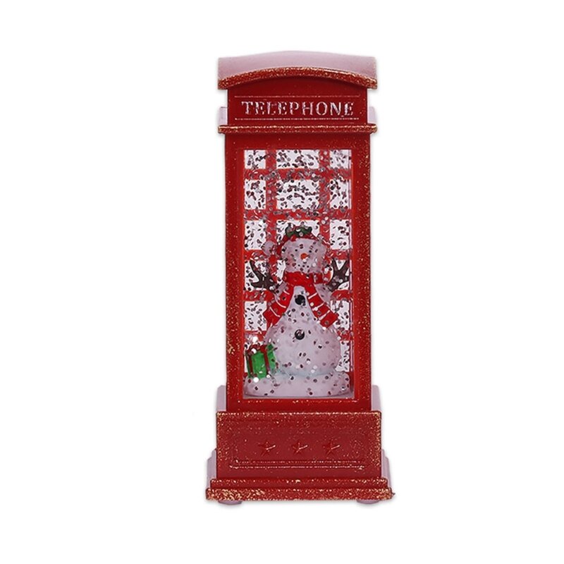 Telephone Booth Light Old Man Snowman Christmas Tree Christmas Night Lamp