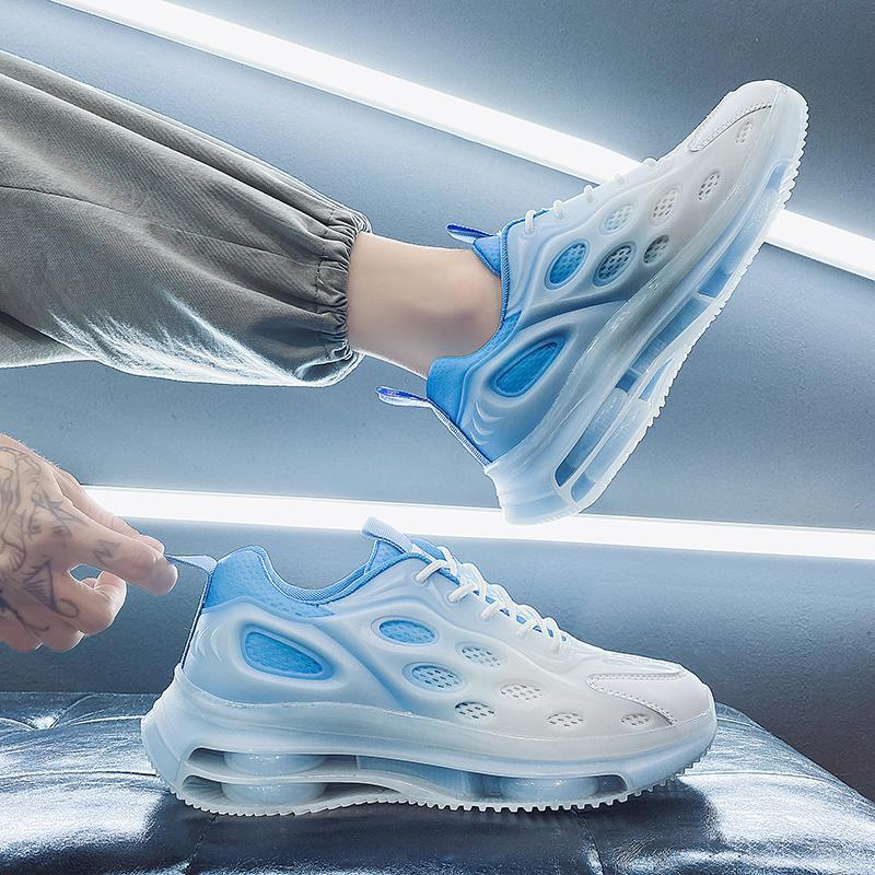 2023 autunno nuove scarpe da corsa traspiranti con assorbimento degli urti scarpe da ginnastica in rete da uomo leggere alla moda in stile coreano