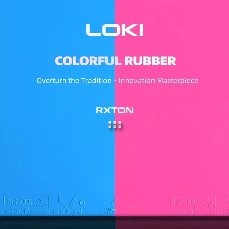 오리지널 LOKI RXTON 3 블루 핑크 탁구 고무, 강력한 탄성 스폰지 포함