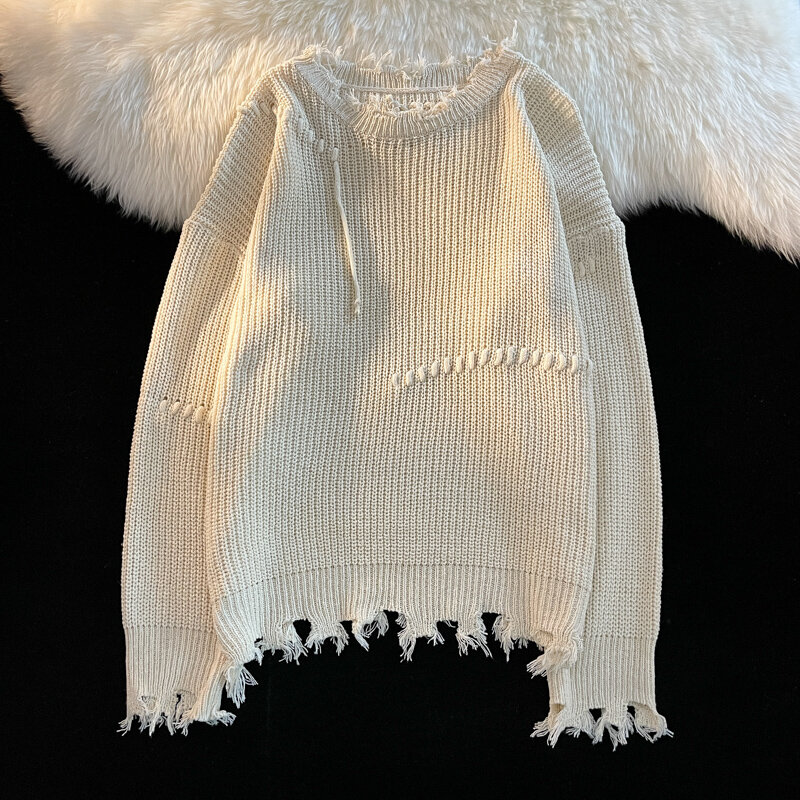 Осенне-зимний дизайнерский пуловер, новинка 2023, модный роскошный вязаный свитер, высококачественные мужские теплые свитеры из смеси хлопка на каждый день