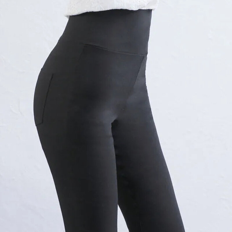Mallas ajustadas de cintura alta para mujer, Pantalones largos hasta el tobillo, informales, pitillo, talla grande 6xl, Color caramelo, Primavera