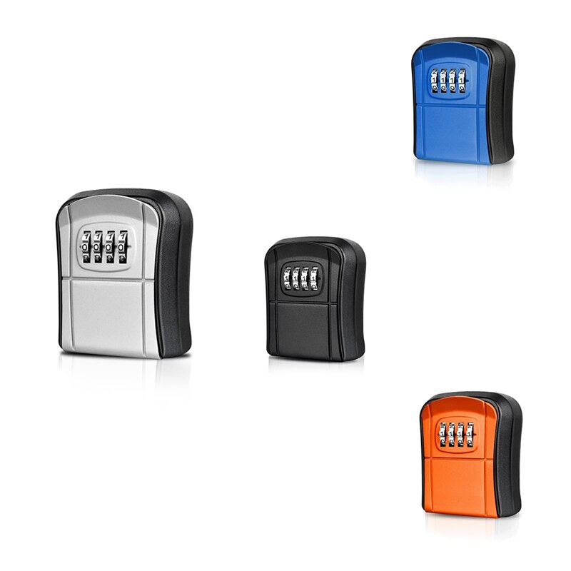 Mini coffre-fort à clés mural, boîte à clés extérieure avec code numérique à 4 chiffres réinitialisable, boîte à clés étanche
