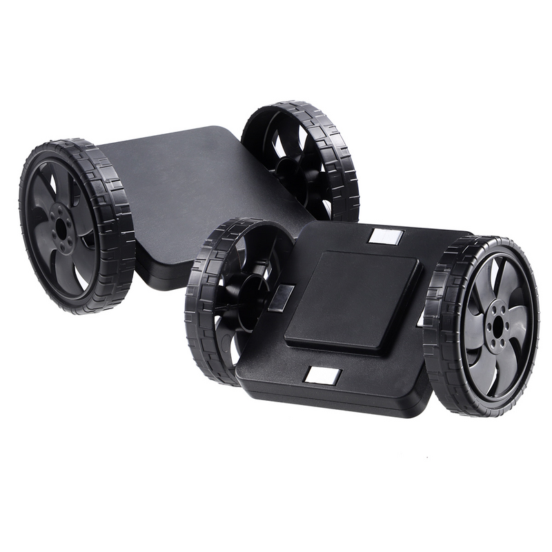 ROSENICE 2 pezzi ruote magnetiche con Base magnetica intelligente per bambini sviluppo cerebrale per bambini (nero) (stile casuale)