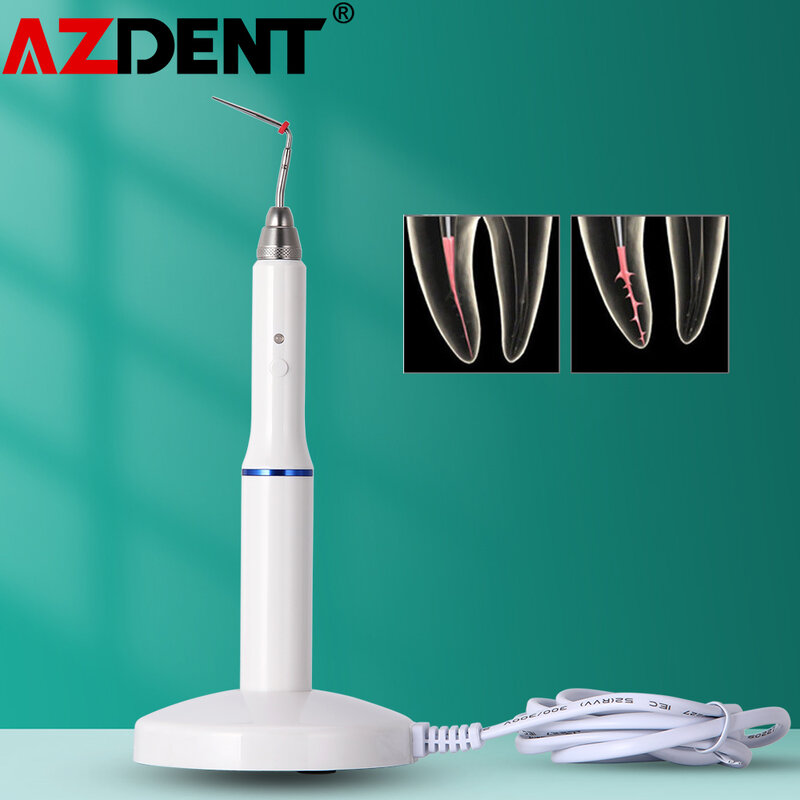 Azdent-Sistema de obturación de gutapercha Dental, inalámbrico, pluma calentada Endo + 2 puntas