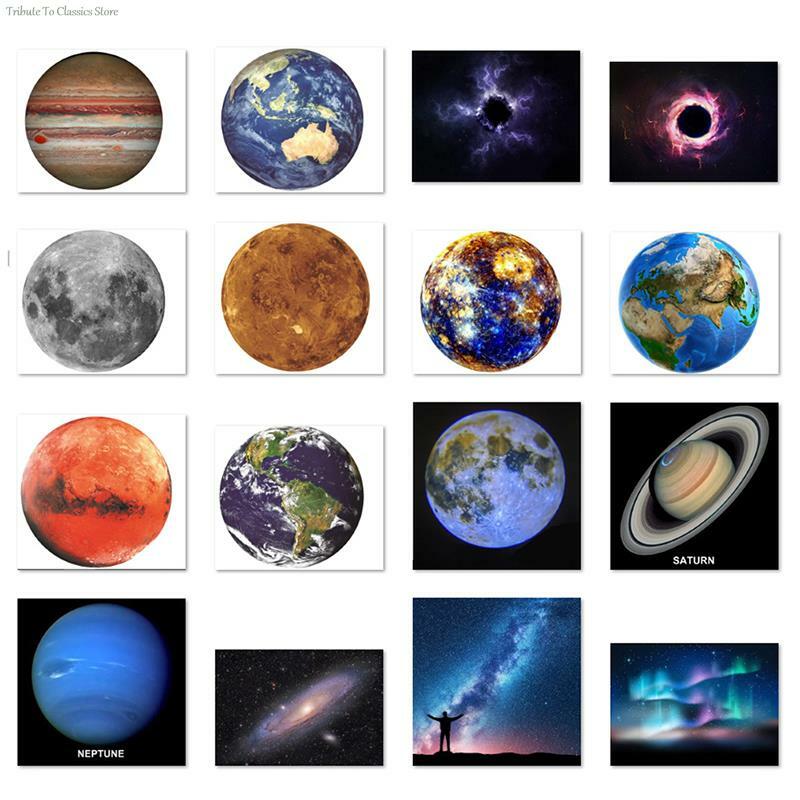 مصباح الإسقاط الكوكب مع 16 ورقة ضوء ، القمر ، الشمس ، الأرض ضوء العارض ، خلفية الغلاف الجوي ، صور الدعائم ، ديكور الحفلات ، 1x