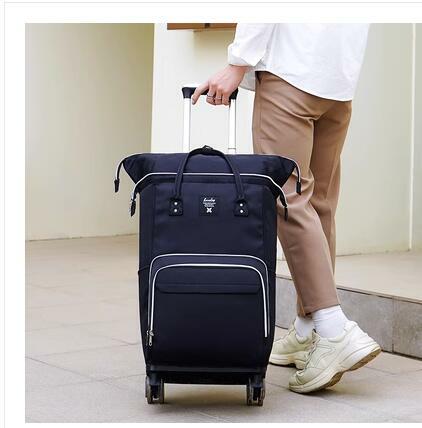 옥스포드 여성 여행 트롤리 가방, 휴대용 수하물 방수 바퀴 달린 배낭, 여성용 여행 가방, 롤링 백팩 가방