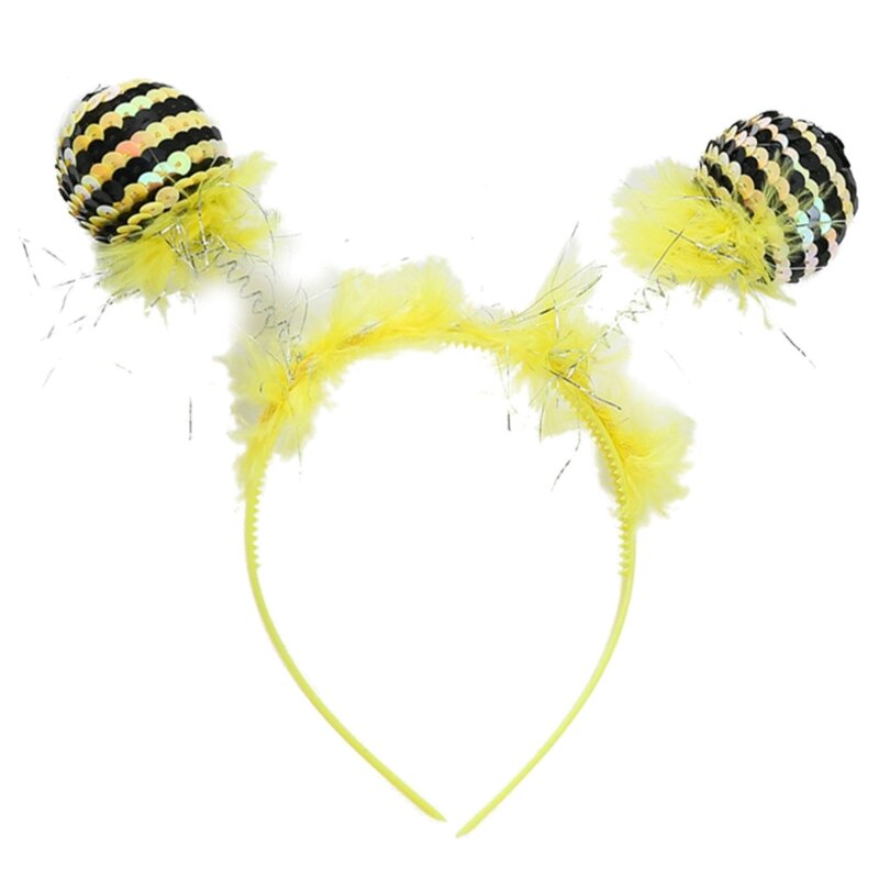 Bee Headband Cosplay Hair Accessories for Kids Adults Women Bee Party Favor