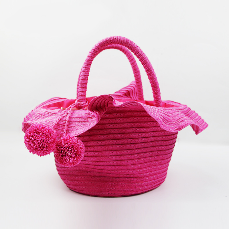 Женская плетеная сумка из бумажной веревки, простая и просторная пляжная сумка