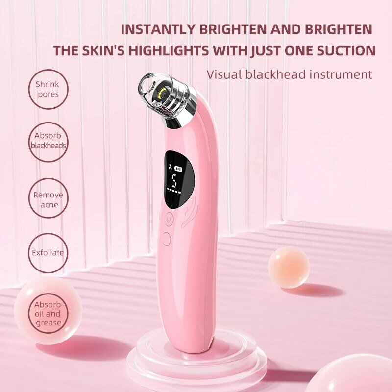 2024 visual 1080p Soft Blackhead Remover gentle Pore Vacuum Cleaner Electric Small Bubble Facial Cleasing Machine Beauty Device